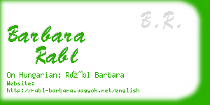 barbara rabl business card